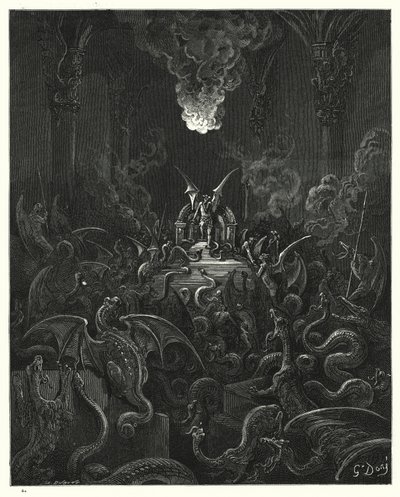 Illustration de Gustave Doré pour Le Paradis Perdu de Milton, Livre X, vers 521-523 - Gustave Dore